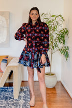 Load image into Gallery viewer, Midnight Fiesta Embroidered Mini Dress
