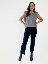 Load image into Gallery viewer, Sequin Shoulder Pad Top