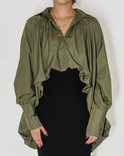 Load image into Gallery viewer, Olive Bubble Oversized Blouse
