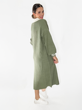 Load image into Gallery viewer, Sage Waffle Knit Midi Dress