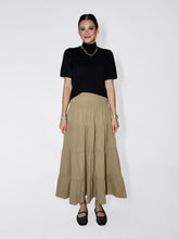 Load image into Gallery viewer, Olive Grace Tiered Maxi Skirt
