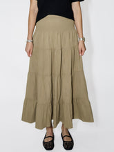 Load image into Gallery viewer, Olive Grace Tiered Maxi Skirt