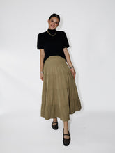 Load image into Gallery viewer, Olive Grace Tiered Maxi Skirt