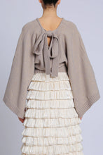 Load image into Gallery viewer, Serena Tie-Back Cape Sweater