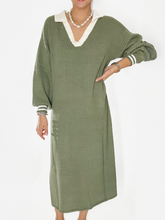 Load image into Gallery viewer, Sage Waffle Knit Midi Dress