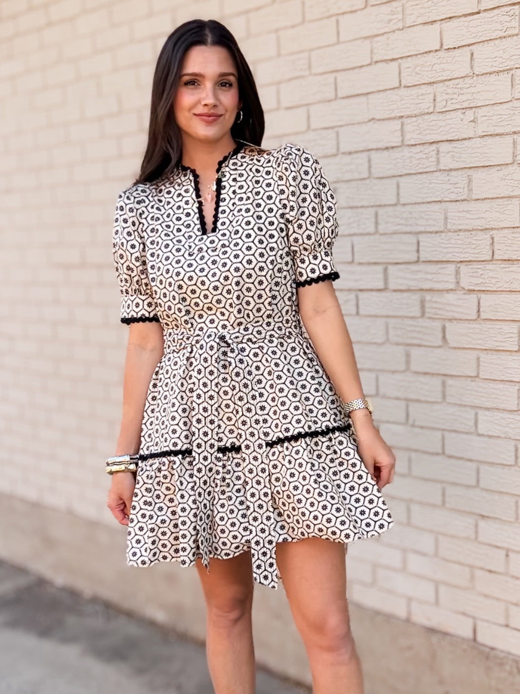 black and white daisy dress The Daisy Dot Dress – olive & lowe