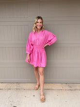 Load image into Gallery viewer, Mia Pink Smocked Waist Dress
