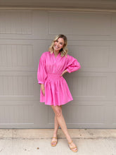 Load image into Gallery viewer, Mia Pink Smocked Waist Dress
