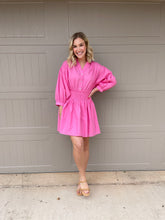 Load image into Gallery viewer, Mia Pink Smocked Waist Dress
