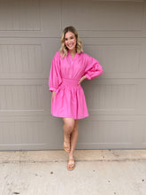 Load image into Gallery viewer, Mia Pink Smocked Waist Dress
