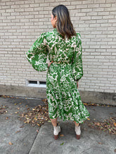 Load image into Gallery viewer, Green printed dress
