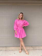 Load image into Gallery viewer, Mia Pink Smocked Waist Dress
