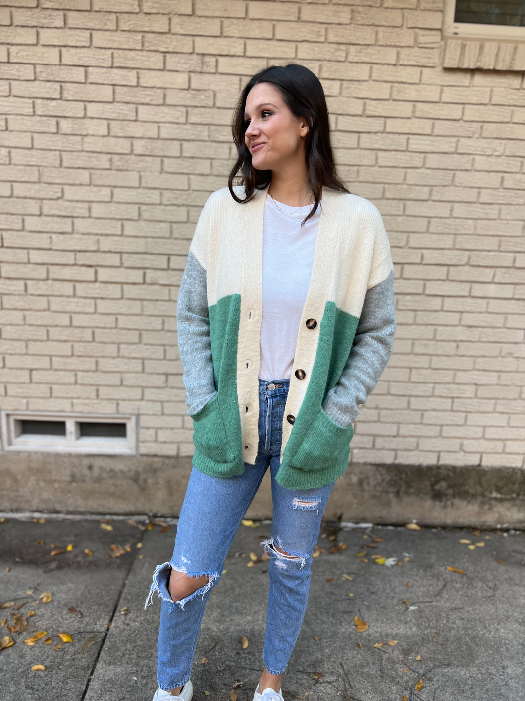 Color Block Cardigan