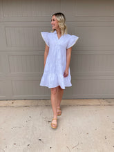 Load image into Gallery viewer, Poplin Tiered Dress White
