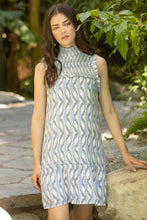 Load image into Gallery viewer, Smocked Neck Stripe Ruffle Dress
