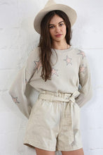 Load image into Gallery viewer, Star Print Knit Sweater | Taupe
